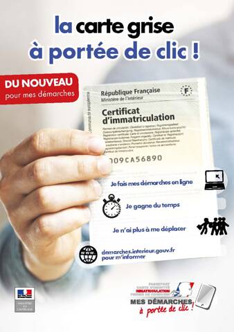 carte grise affiche