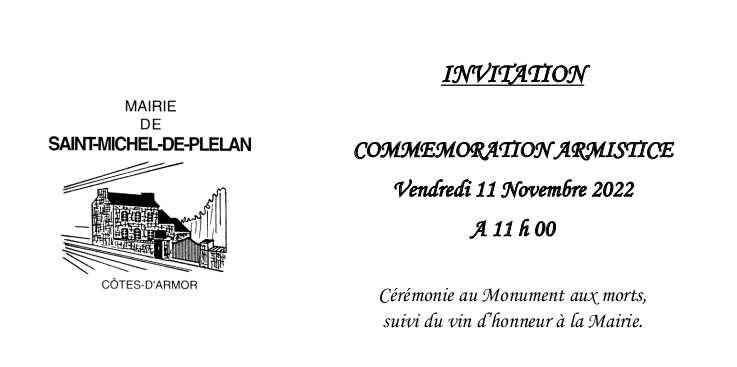 invitation commémoration