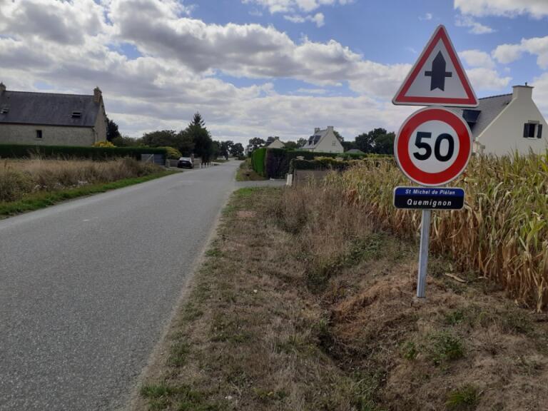 panneau montrant la limitation