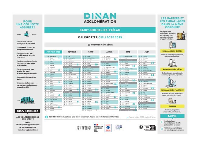 calendrier des collectes